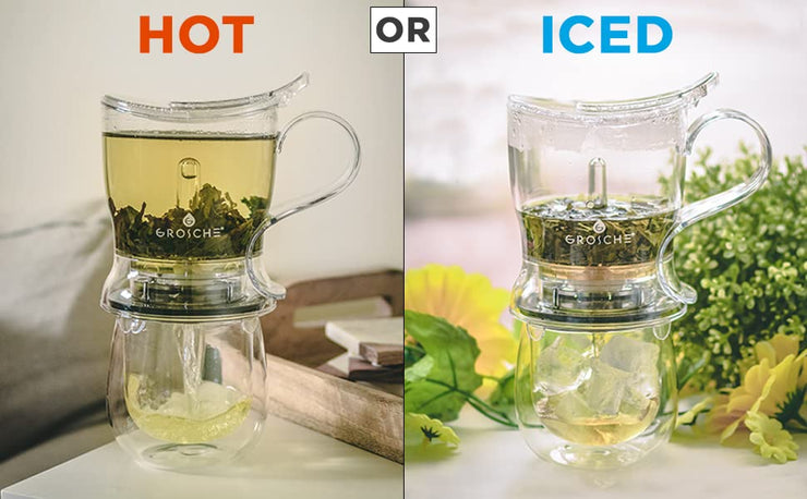 GROSCHE Aberdeen Tea Steeper, 1000 ml 34 oz, Teapot and Tea Infuser, BPA-Free & Food-safe Tritan