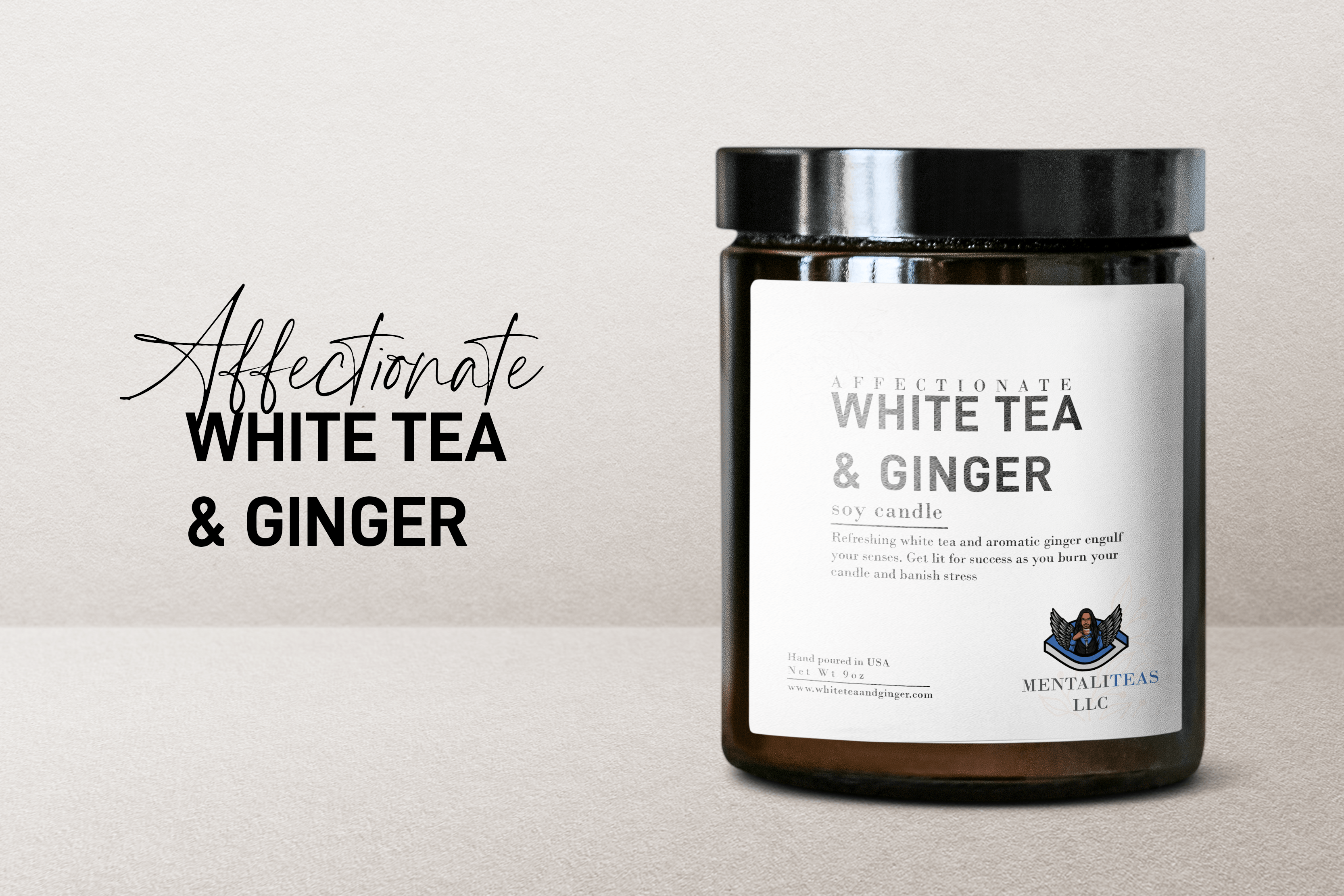 Affectionate White Tea & Ginger 9oz Candle