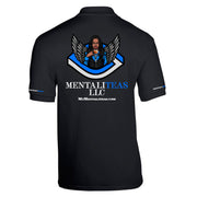 Mentaliteas Black Polo with Blue Logo