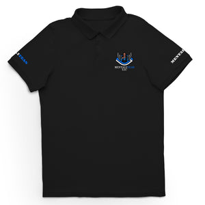 Mentaliteas Black Polo with Blue Logo
